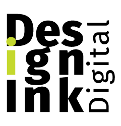 DesignInk Digital 2025 Black logo with Lime i highlight