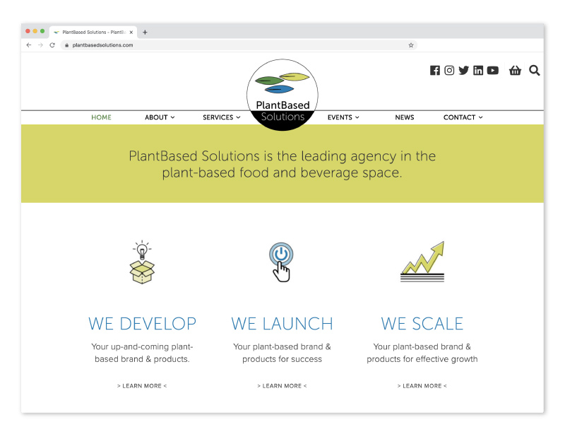DesignInk Digital created a clean and impactful website for Plant Based Solutions