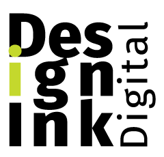 DesignInk Digital 2025 Black logo with Lime i highlight