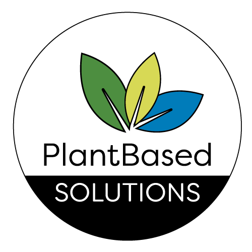 PlantBased Solutions log with leaves