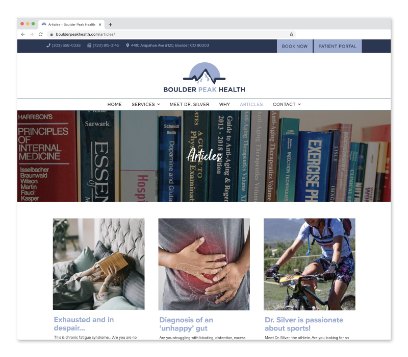 Boulder Peak Health customized blog content by DesignInk Digital team content creators