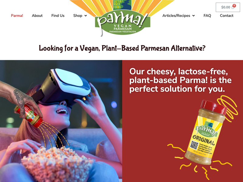 Customized ecommerce websites pu your products in the digital space - checkout Parma in the DesignInk Digital portfolio