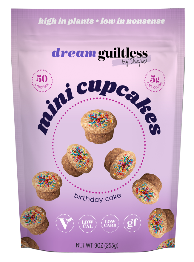 Guiltless by Shayne, vegan, low-cal, Gluten Free, Low Carb mini cupcakes