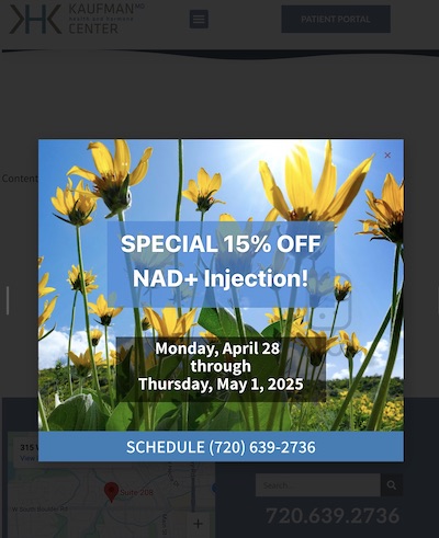 Kaufman health and hormone center IV special