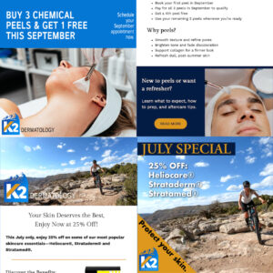 Hire a professional to keep your branding on track - examples of emails and website and social